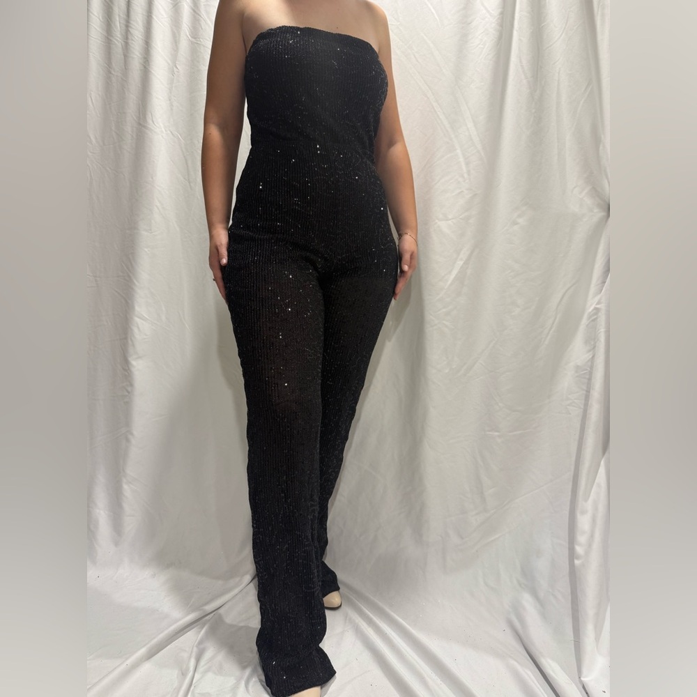 Wild Fable Black Sparkle Jumpsuit - Picture 1 of 14